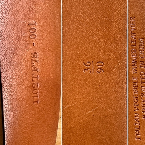 👔Italian Vegetable Tanned Leather | Trafalgar Belt | 36/90 | Black with Silver - Picture 16 of 17